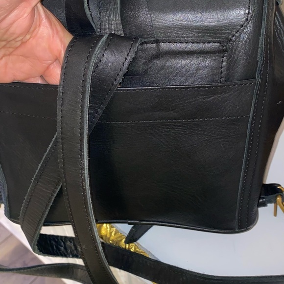 Abby Alley Mini Adelaide Backpack Handcrafted in Kenya in Black Leather - Picture 7 of 16